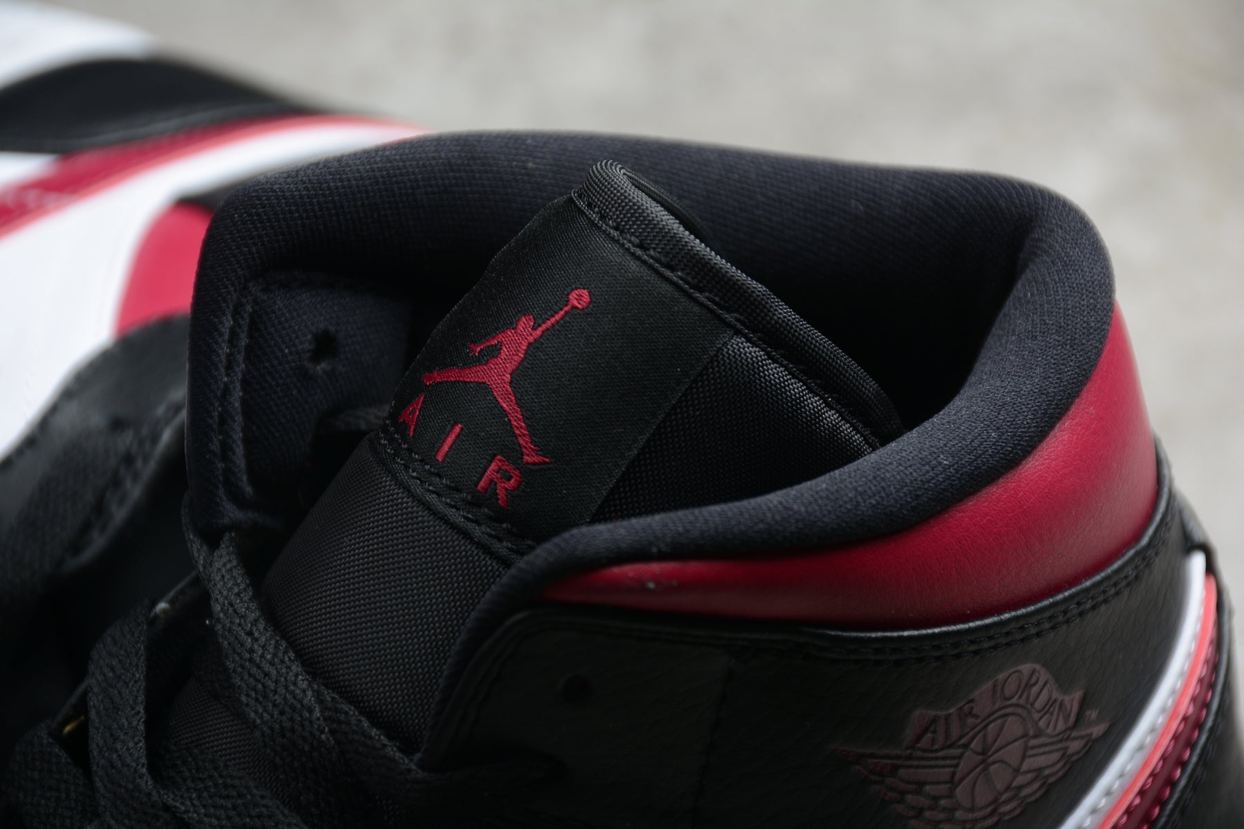 Nike Air Jordan 1 Mid "Bred Toe" (Black/Red/White) - Best Reps Website 2025