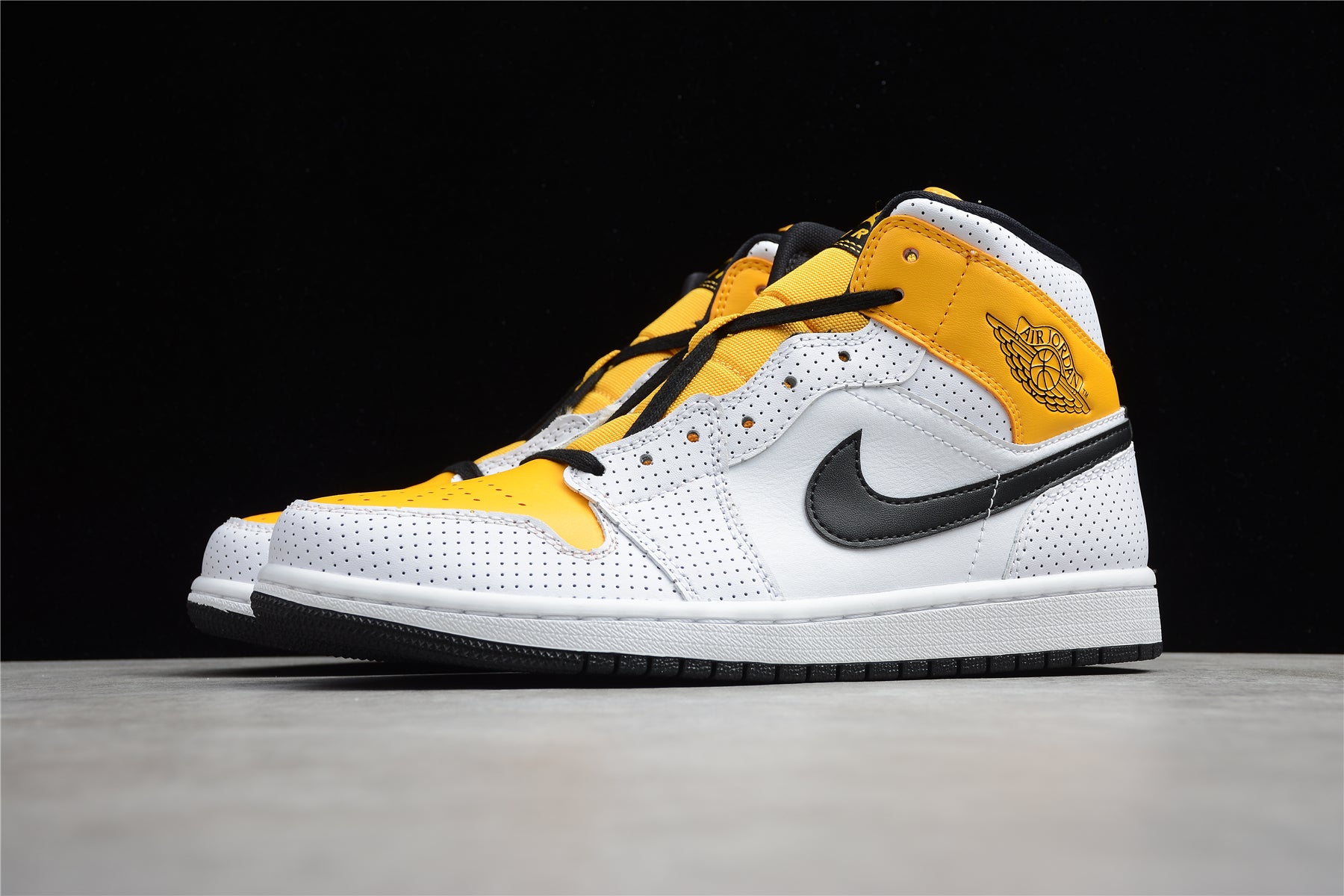 Air Jordan 1 Mid Perforated White University Gold - Best Reps Website 2025
