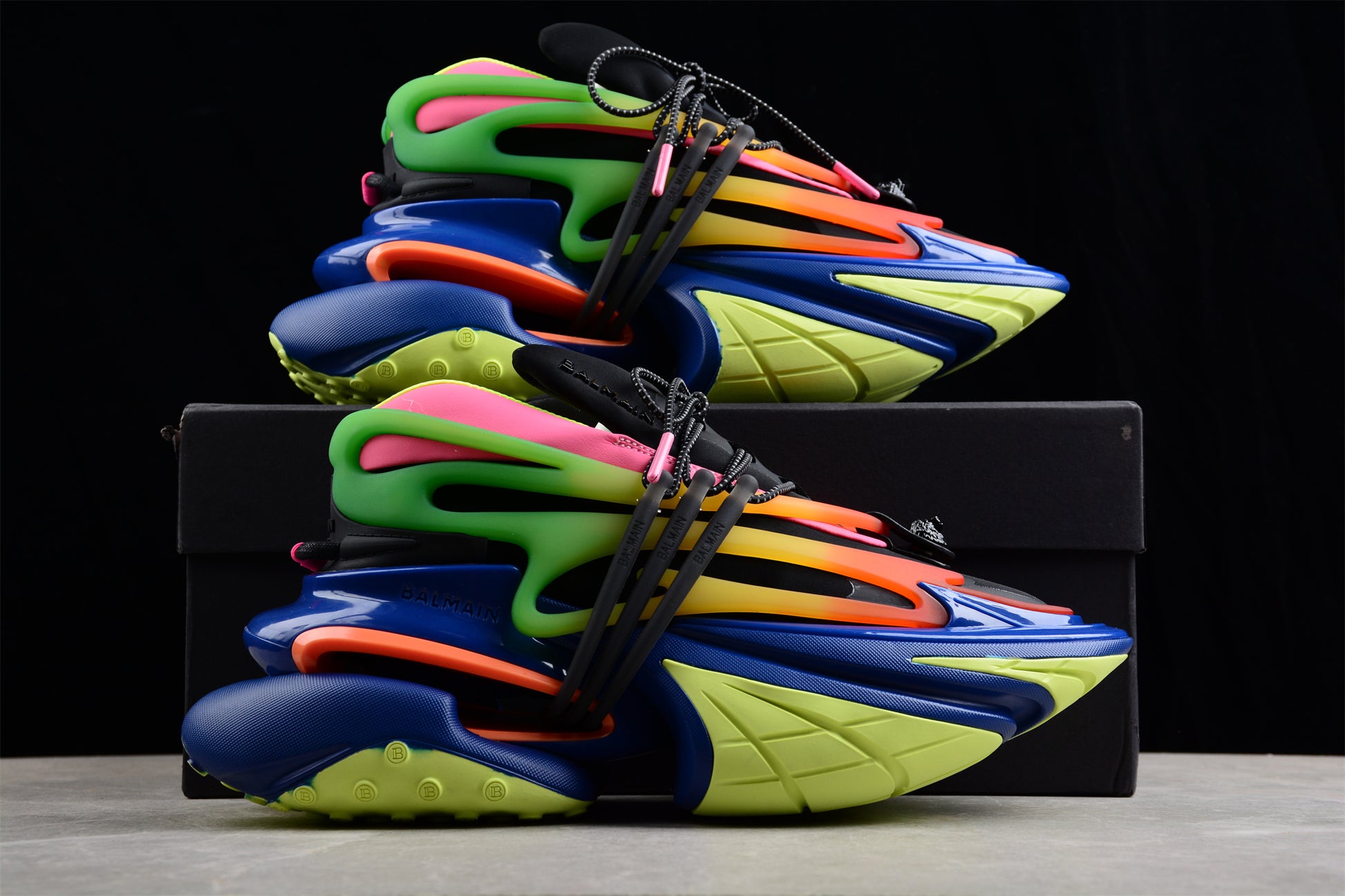 Balmain Unicorn Low-Top Sneakers in Multicolor – Neoprene &amp; Leather - Best Reps Website 2025