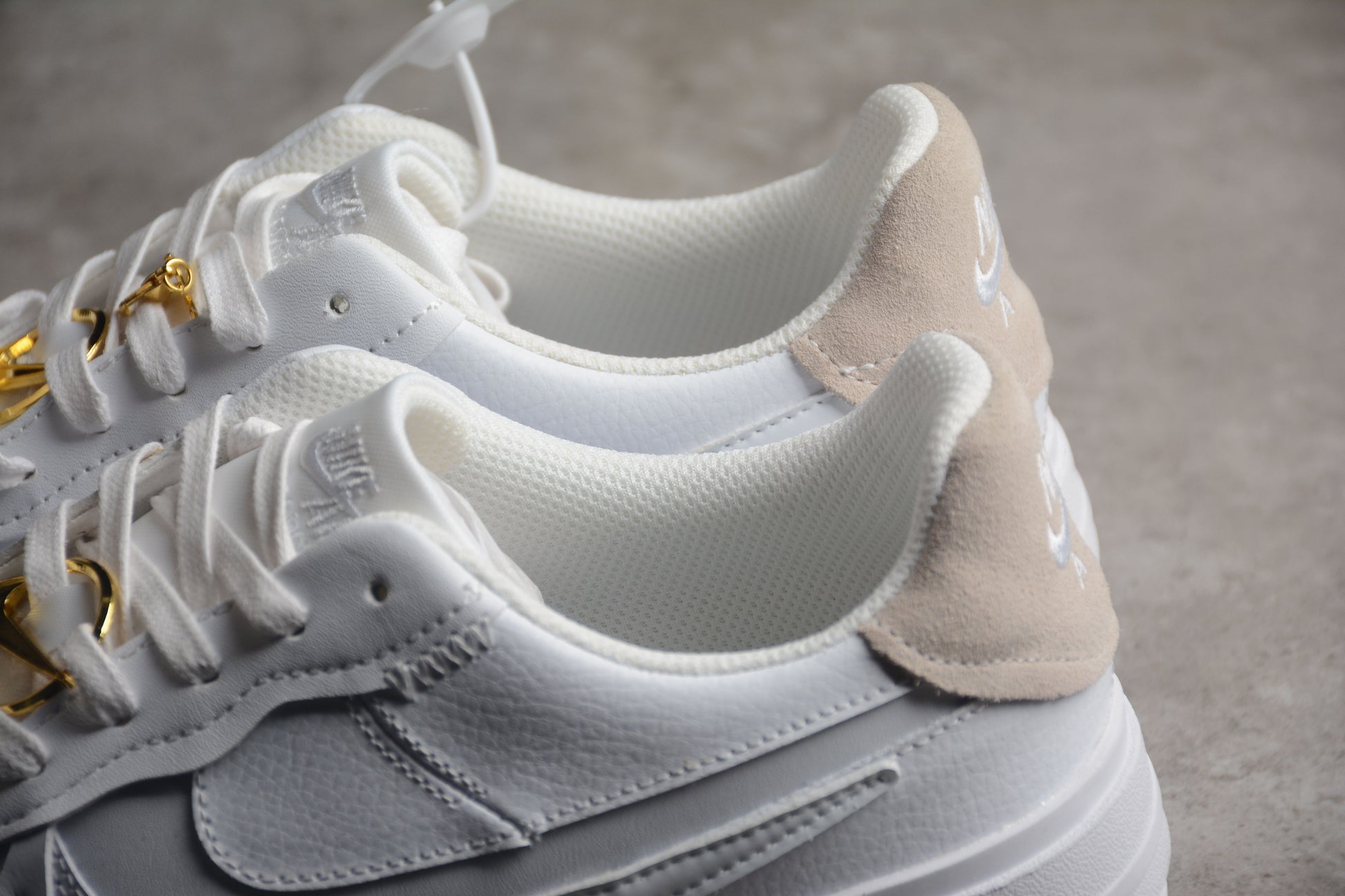 Nike Air Force 1 Low PLT AF.ORM “Bling” – White/Metallic Gold