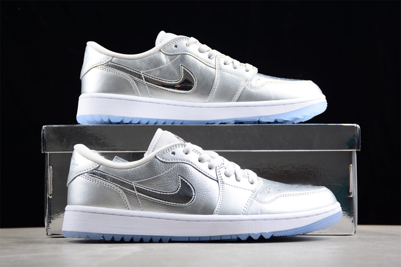 Nike Air Jordan 1 Low G NRG Golf 'Gift Giving Silver'