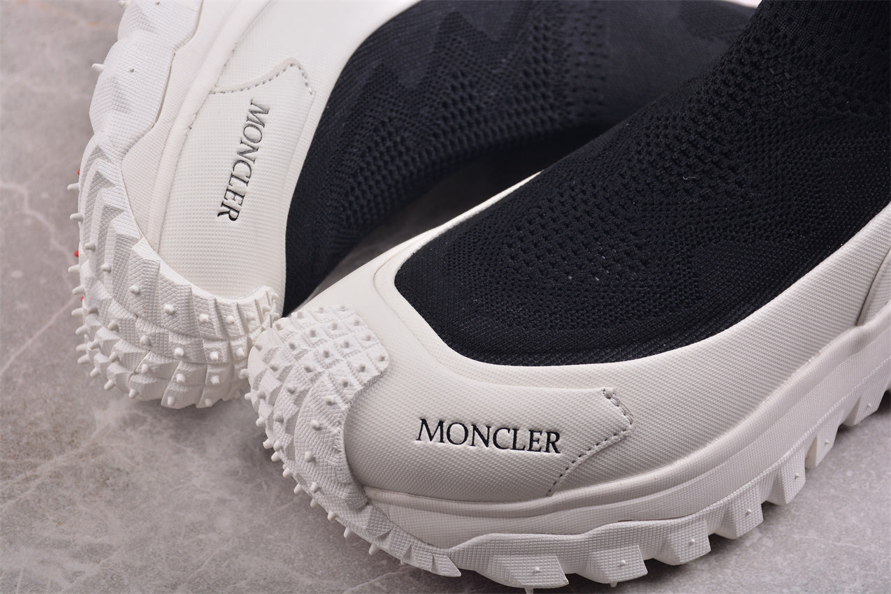 Moncler Trailgrip Sock Sneakers 'Black/White' - Best Reps Website 2025
