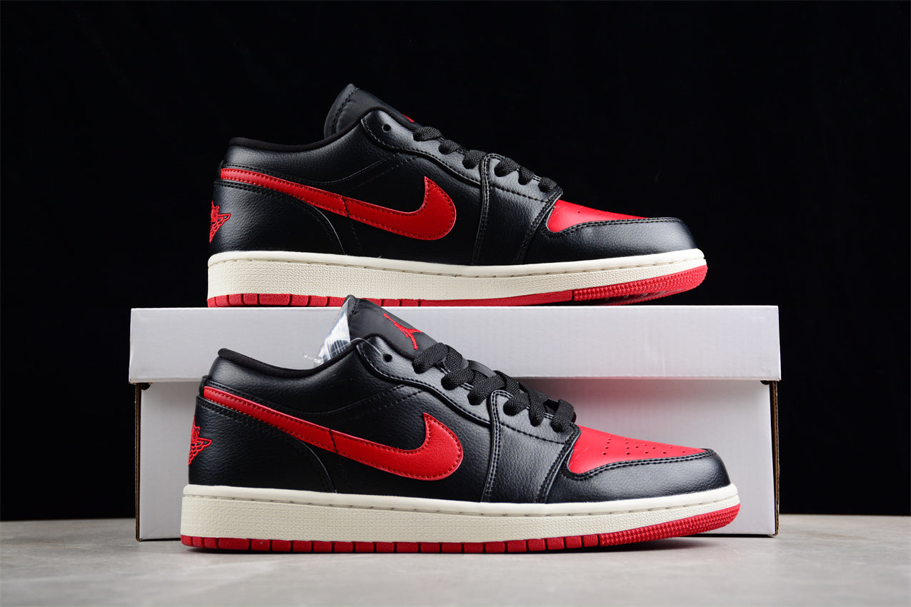 Nike Air Jordan 1 Low "Bred Sail Black Red"