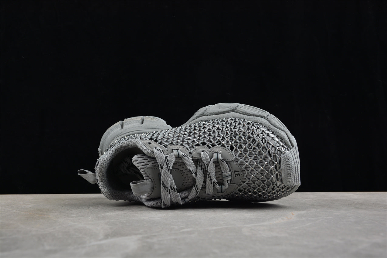 Balenciaga 3XL Fishnet Sneakers – Silver - Best Reps Website 2025