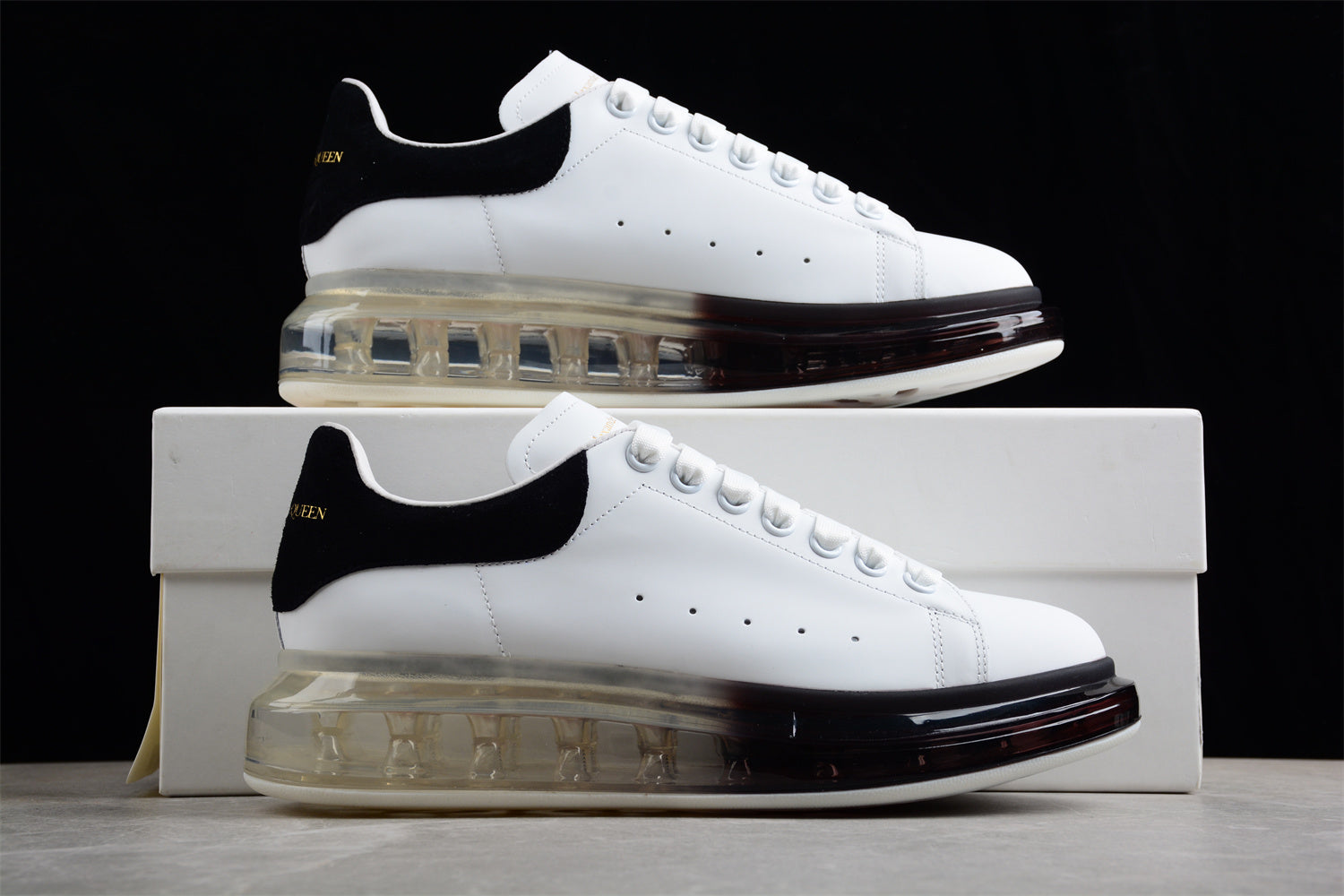 Alexander McQueen Oversized Air Sole Sneaker in White/Black - Best Reps Website 2025