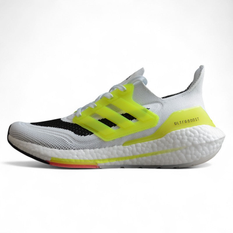 adidas UltraBoost 21 White Solar Yellow