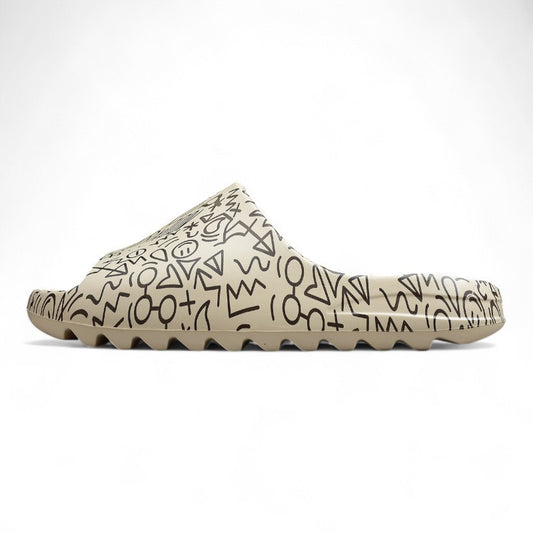 adidas Yeezy Slide "Bone White Black Graffiti"