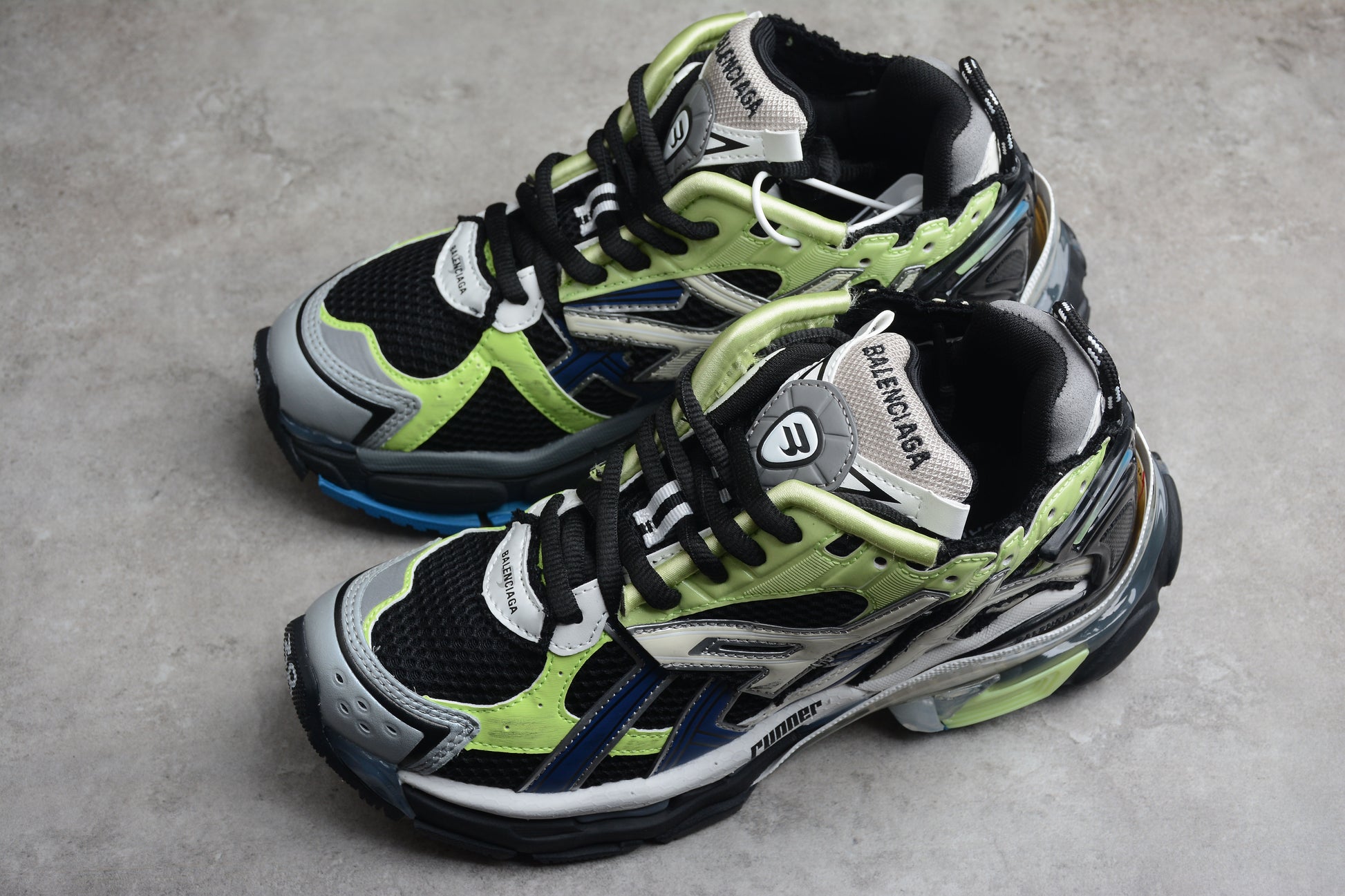 Balenciaga Runner Sneaker in Green, Blue, Black, and Grey - Best Reps Website 2025