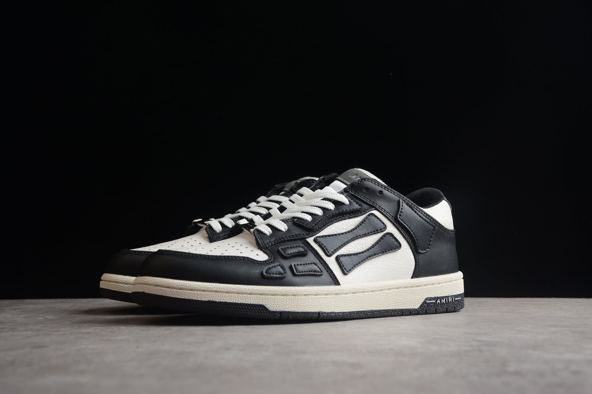 AMIRI Skel Top Low 'Black/White/Black'