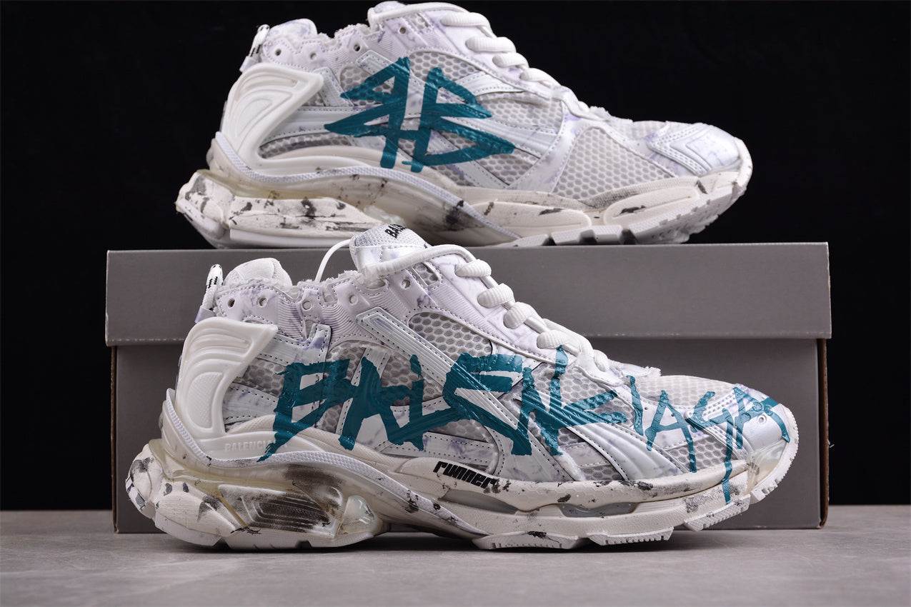 Balenciaga Runner Graffiti – White/Blue - Best Reps Website 2025