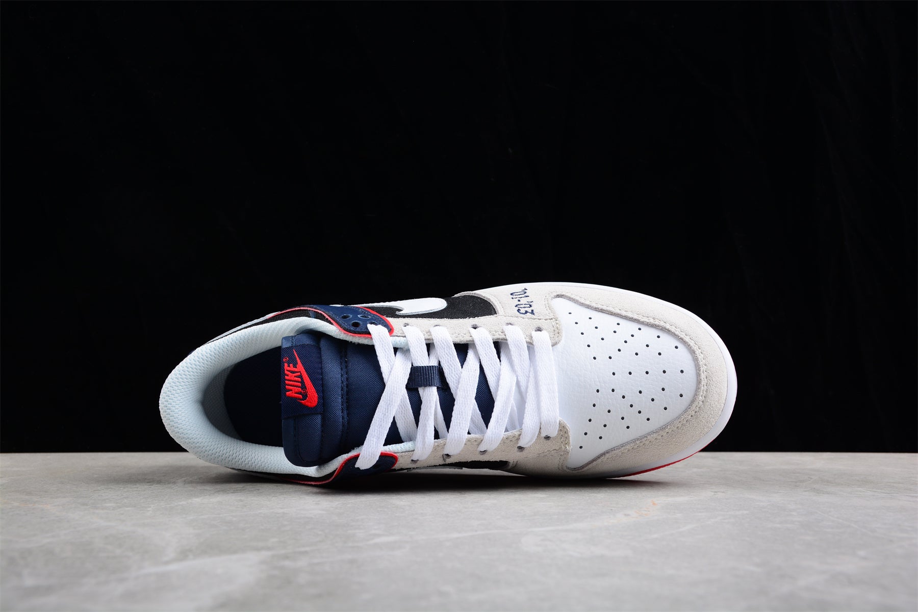 Nike SB Dunk Low "Sail Black Navy Red" - Best Reps Website 2025