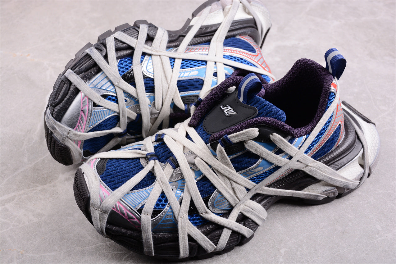 Balenciaga 3XL Extreme Lace Sneaker in Royal Blue/Silver - Best Reps Website 2025