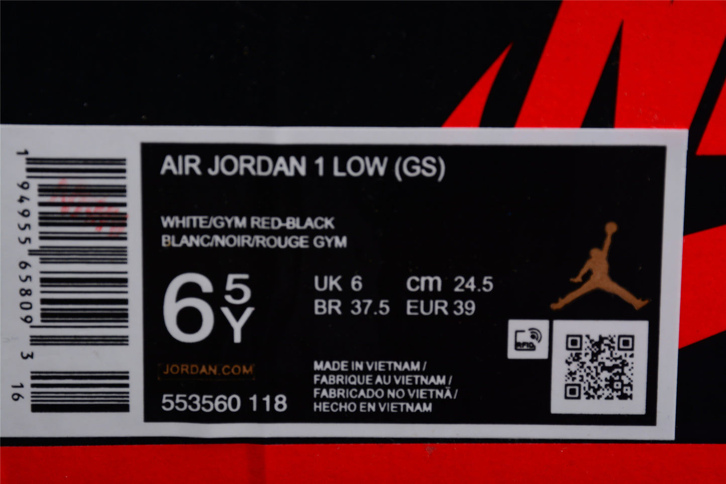 Air Jordan 1 Low “Chicago” 553558 118