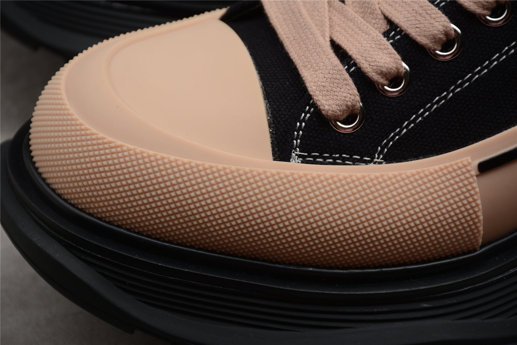Alexander McQueen Tread Slick Low in Black/Tan - Best Reps Website 2025