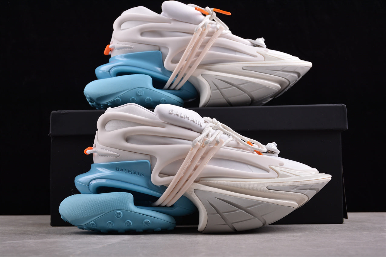 Balmain Unicorn Sneakers  Blue/White – Neoprene &amp; Leather - Best Reps Website 2025