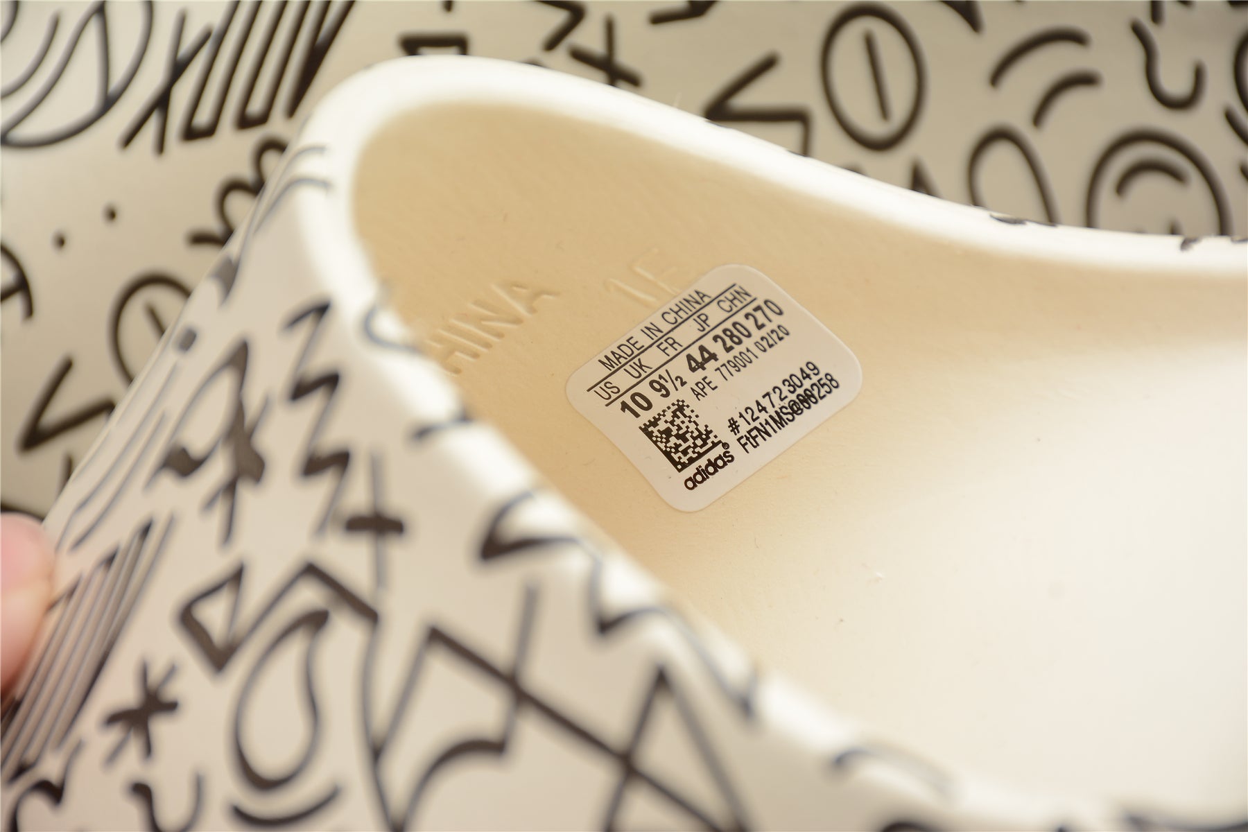adidas Yeezy Slide "Bone White Black Graffiti" - Best Reps Website 2025