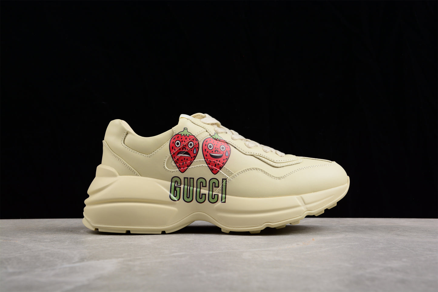 Gucci Rhyton Sneaker With Strawberry Print 'Ivory White' - Best Reps Website 2025