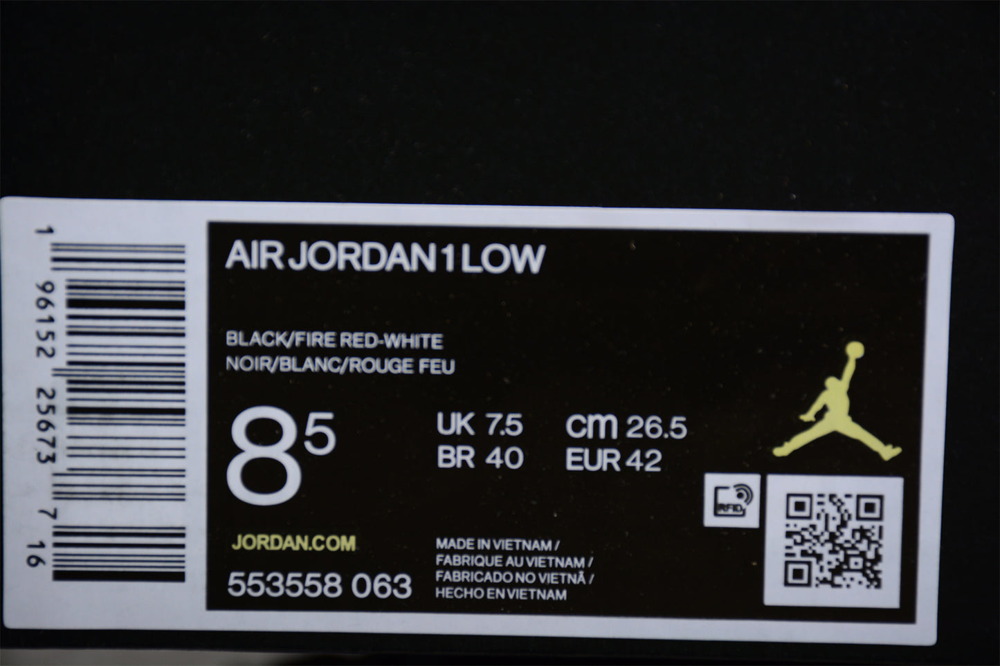 Nike Air Jordan 1 Low (GS) "White Toe"