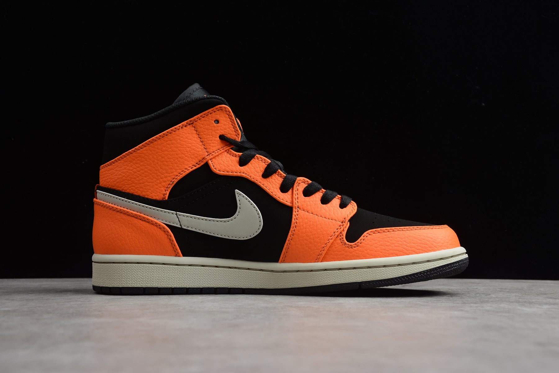 Air Jordan 1 Mid "Black Light Bone Orange" - Best Reps Website 2025