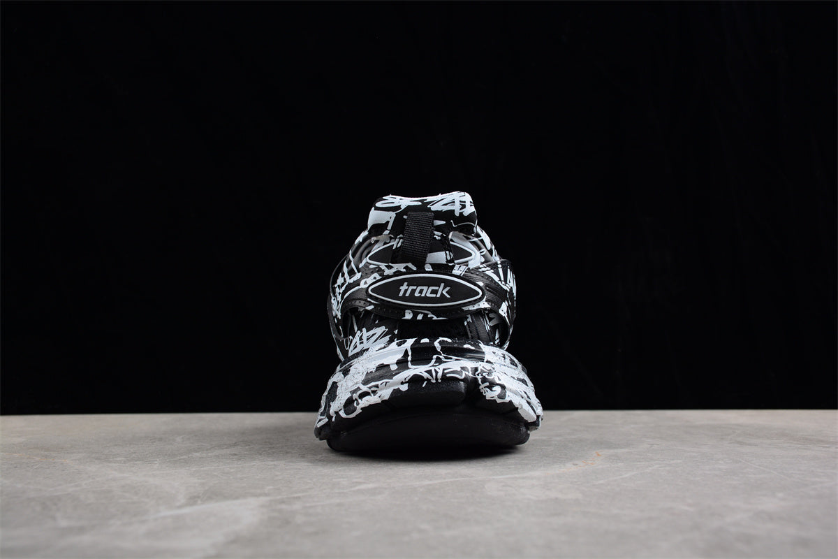 Balenciaga Track Graffiti Sneakers – Black/White - Best Reps Website 2025