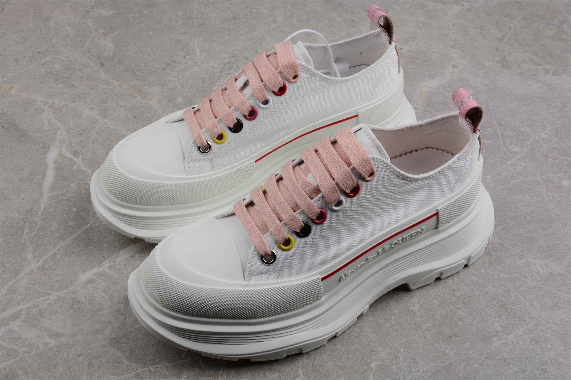 Alexander McQueen Tread Slick Low Lace Up White Multi (Women's) - Best Reps Website 2025