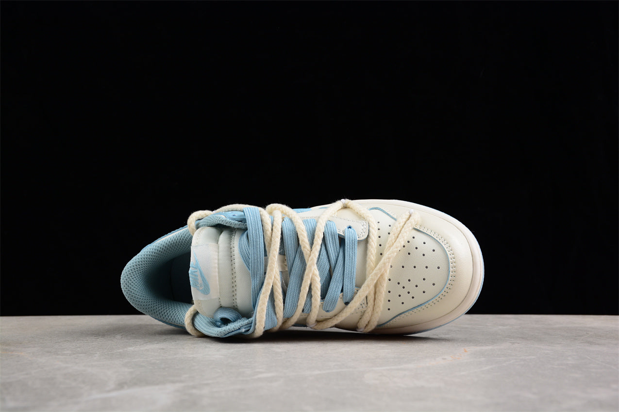 Nike Dunk Low Custom “Baby Blue Cream Rope Lace” - Best Reps Website 2025