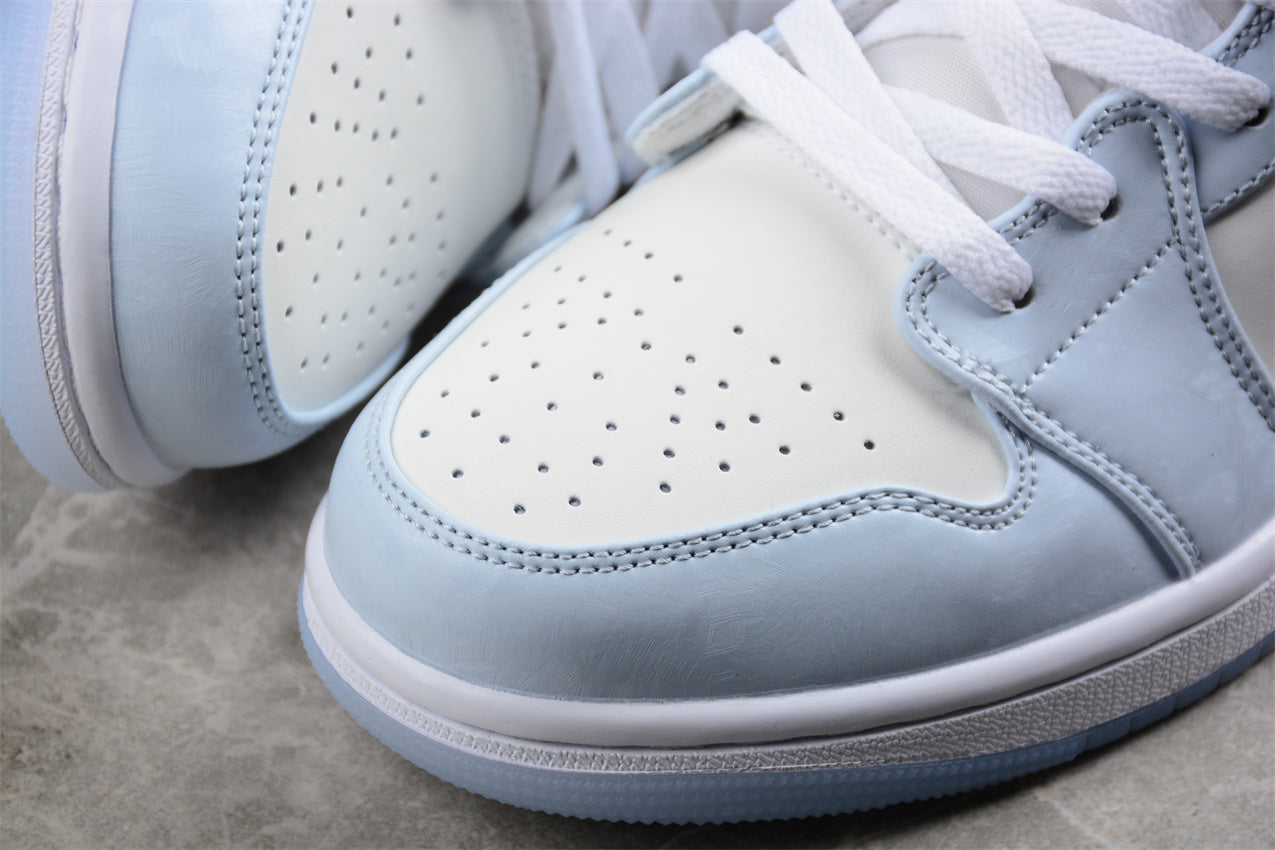 Air Jordan 1 Mid SE "Glitter Swoosh / Ice Blue" - Best Reps Website 2025