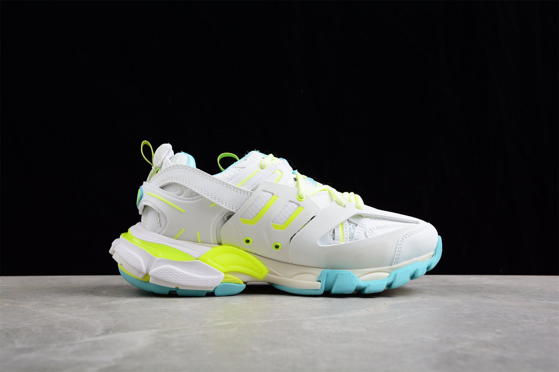 Balenciaga Track – White / Fluorescent Yellow / Turquoise - Best Reps Website 2025