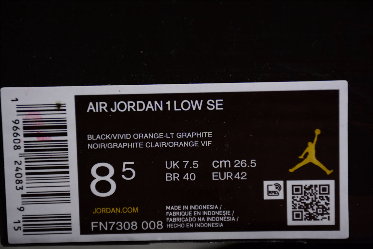 Air Jordan 1 Low ‘Light Graphite Vivid Orange’