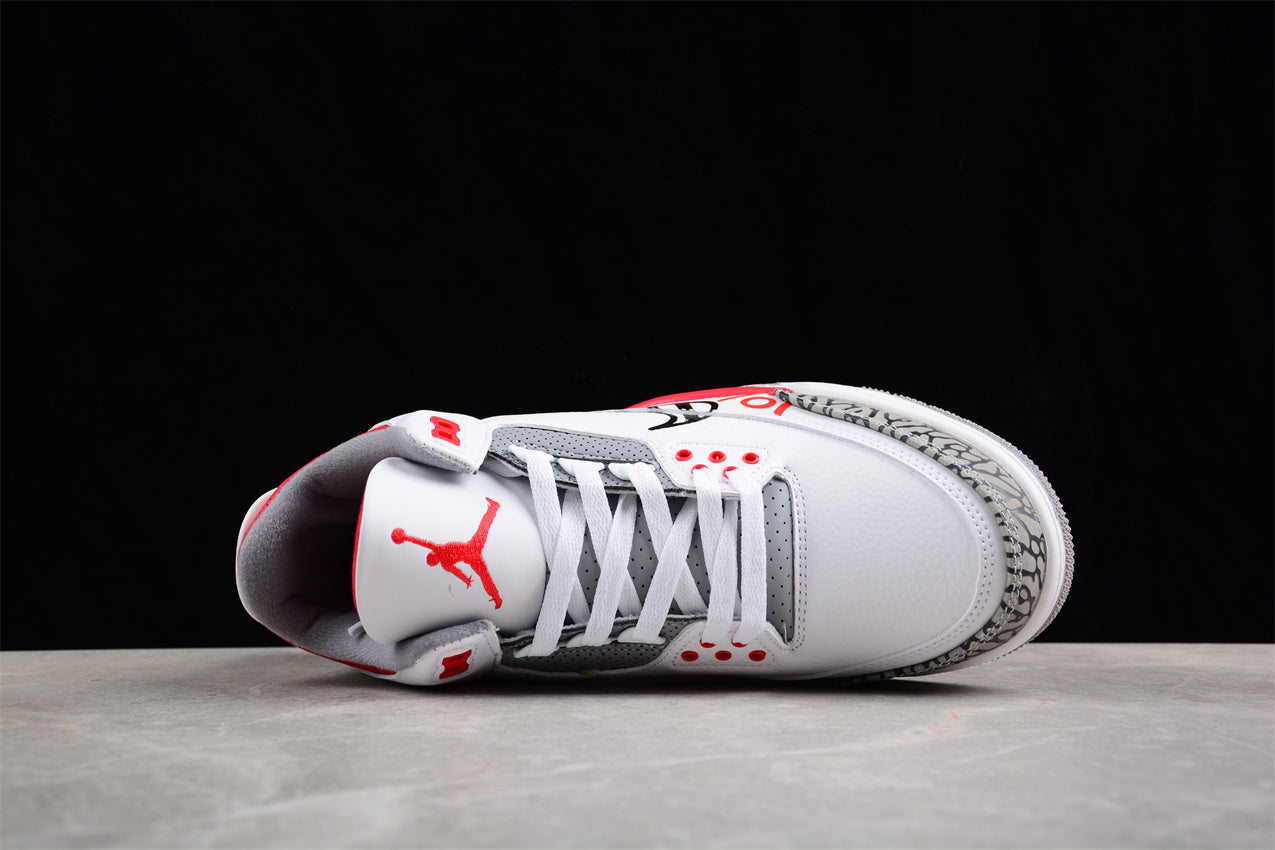 Air Jordan 3 OG Fire Red DIY "Love Basketball" Shoes - Best Reps Website 2025