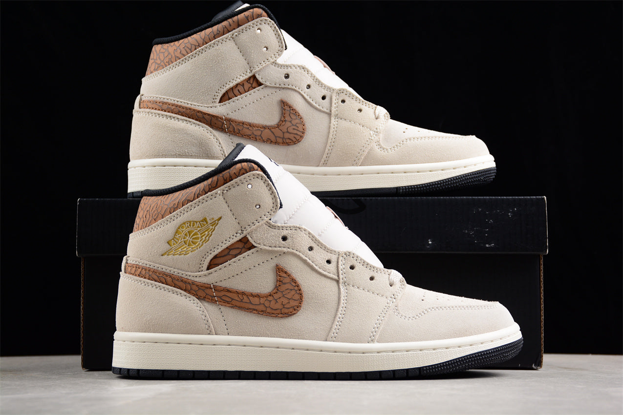 Air Jordan AJ1 Mid "Brown Elephant" - Best Reps Website 2025