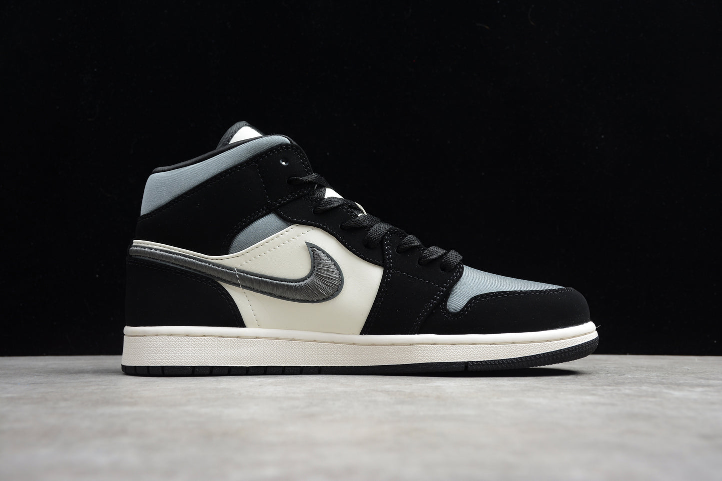 Air Jordan 1 Mid "Black/Smoke Grey" - Best Reps Website 2025