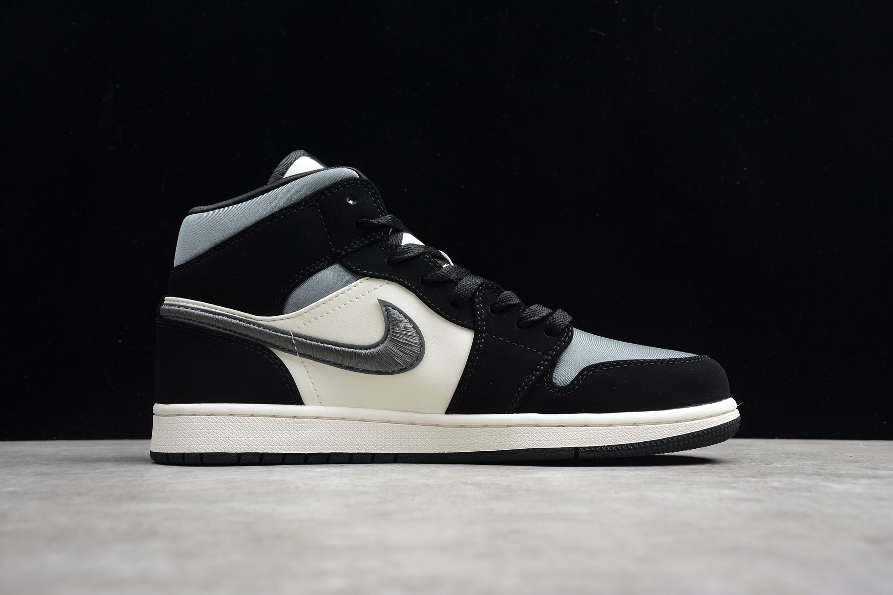 Air Jordan 1 Mid "Black/Smoke Grey" - Best Reps Website 2025