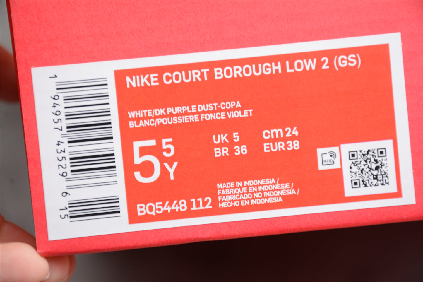 Nike Court Borough Low 2 GS "White Navy"