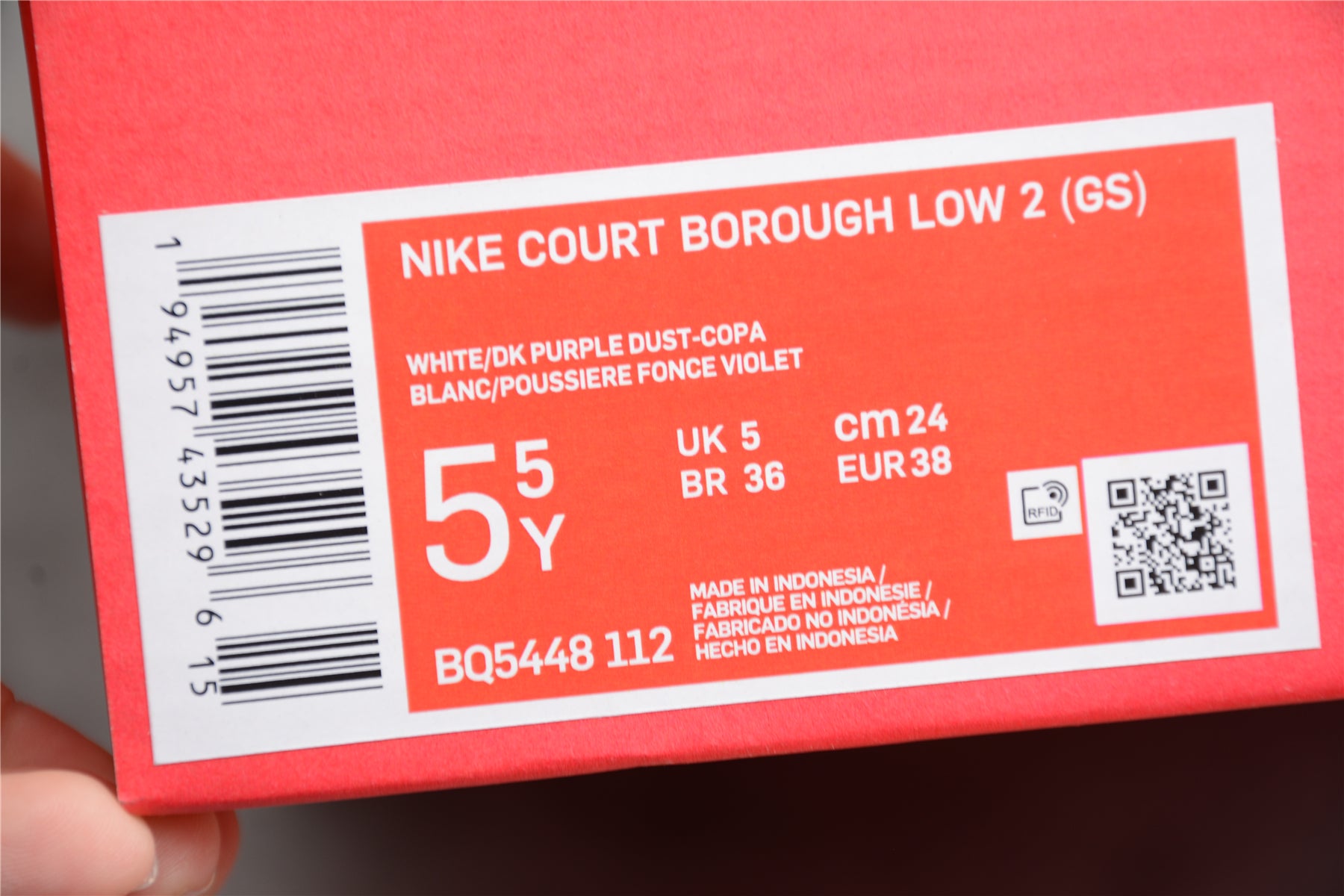 Nike Court Borough Low 2 GS "White Navy"