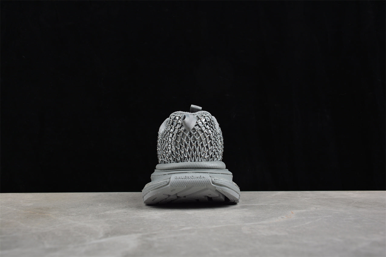 Balenciaga 3XL Fishnet Sneakers – Silver - Best Reps Website 2025
