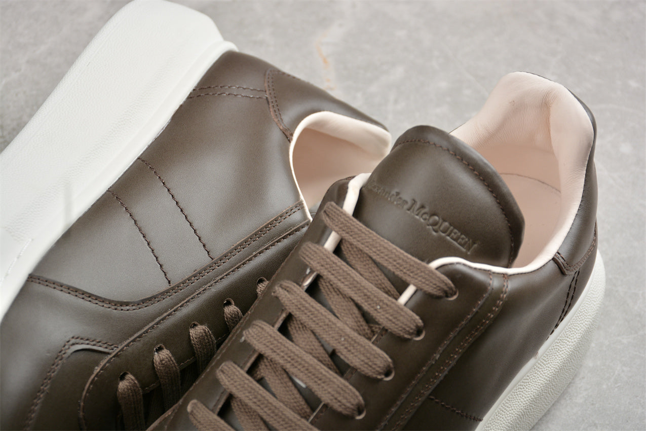 Alexander McQueen Oversized Leather Sneakers in Brown - Best Reps Website 2025