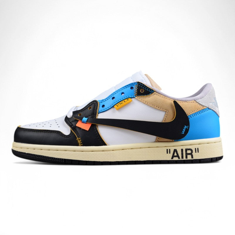 Off-White x Air Jordan 1 Low OG Custom – "UNC-Inspired"