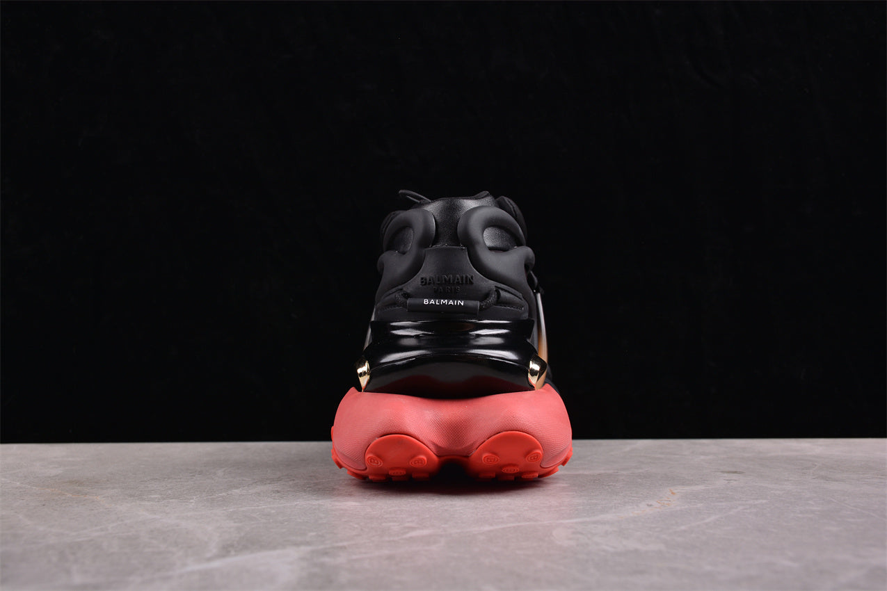 Balmain Unicorn Sneakers Light Black/Red – Neoprene &amp; Leather - Best Reps Website 2025