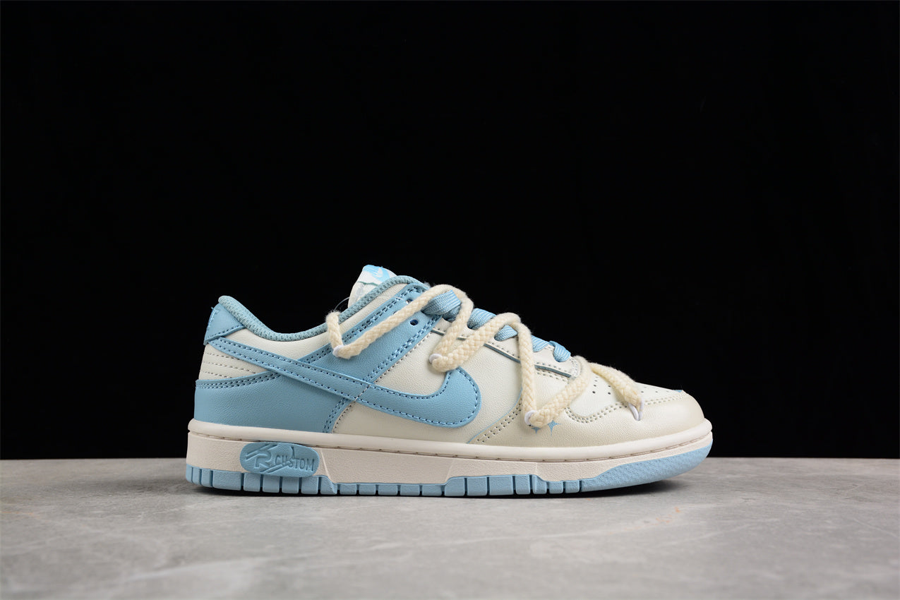 Nike Dunk Low Custom “Baby Blue Cream Rope Lace” - Best Reps Website 2025