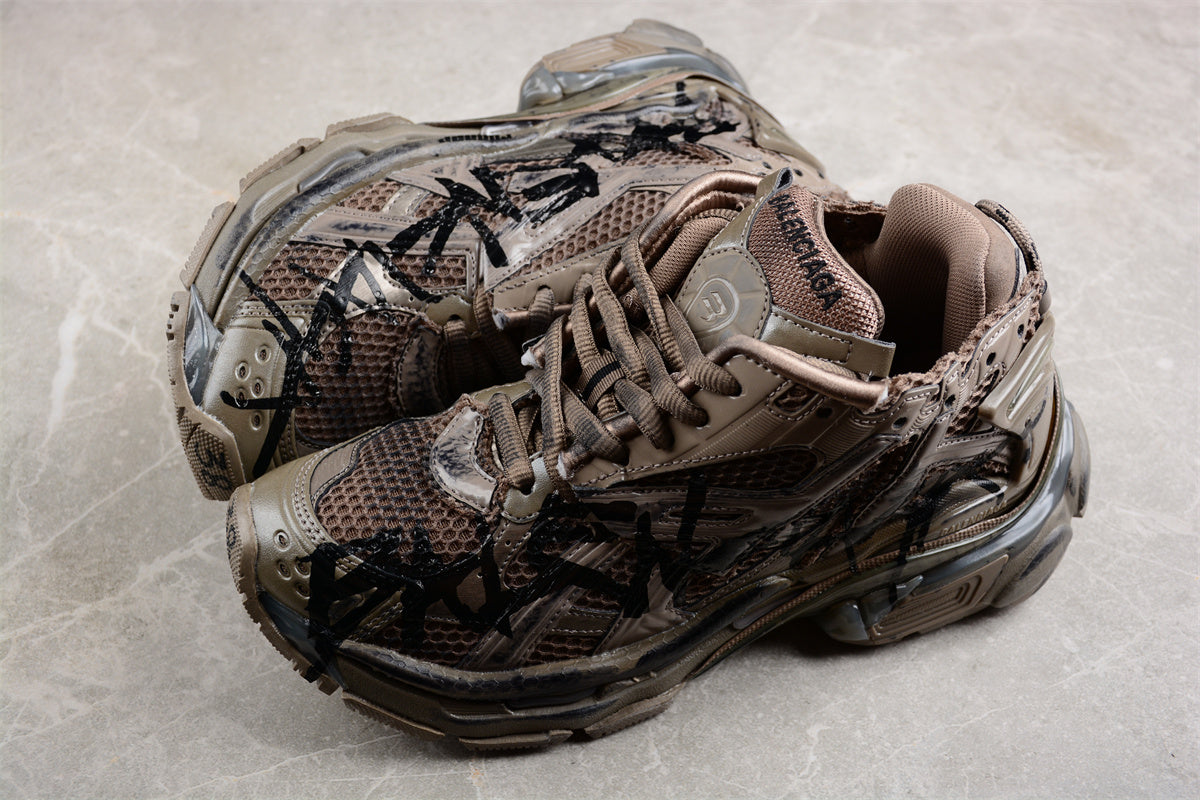 Balenciaga Runner Sneaker 'Graffiti - Dark Taupe/Black' - Best Reps Website 2025