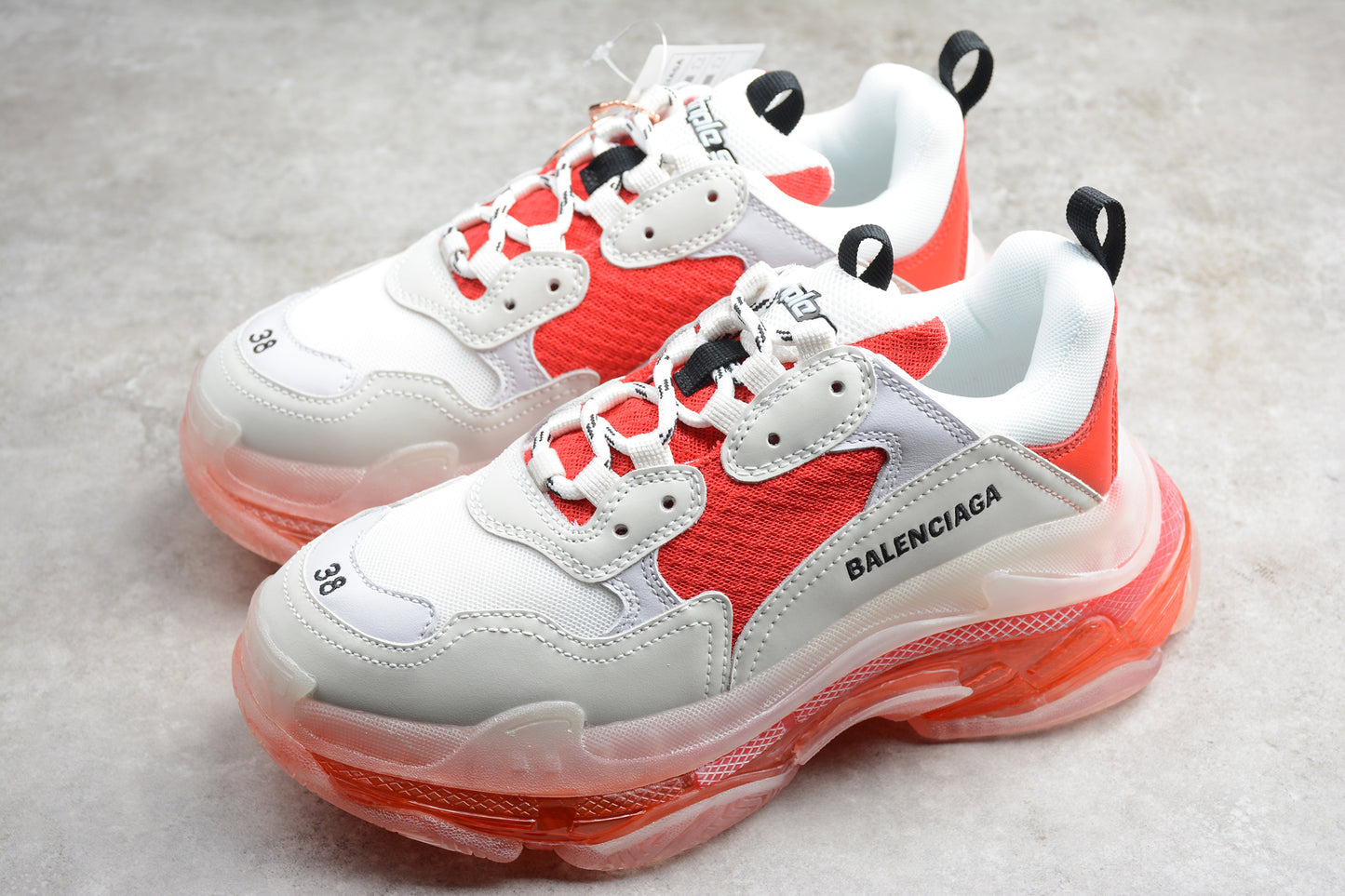 Balenciaga Triple S Clear Sole – White Red - Best Reps Website 2025