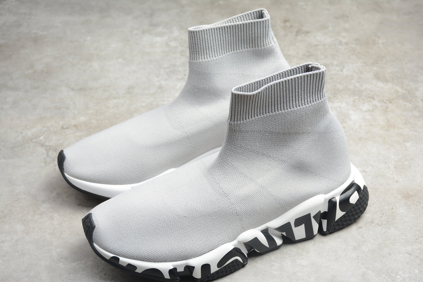 Balenciaga Speed Graffiti Trainers in White/Black - Best Reps Website 2025