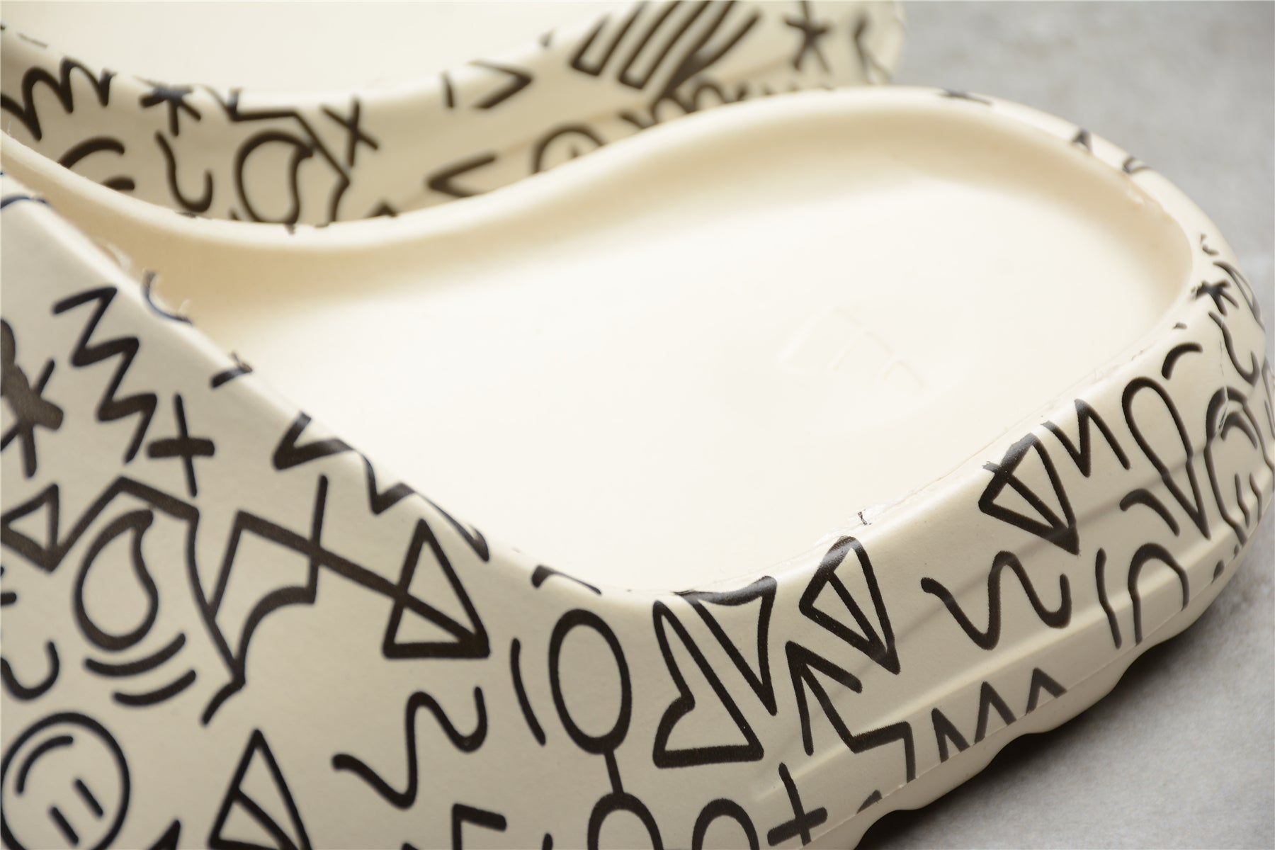 adidas Yeezy Slide "Bone White Black Graffiti" - Best Reps Website 2025