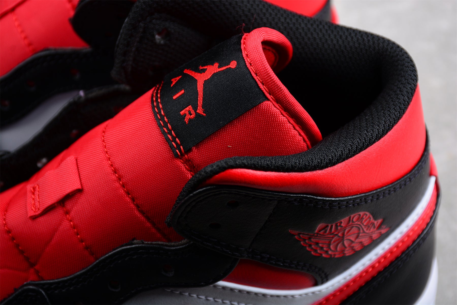 Nike Air Jordan 1 Mid "White Black Red Bred Toe" - Best Reps Website 2025