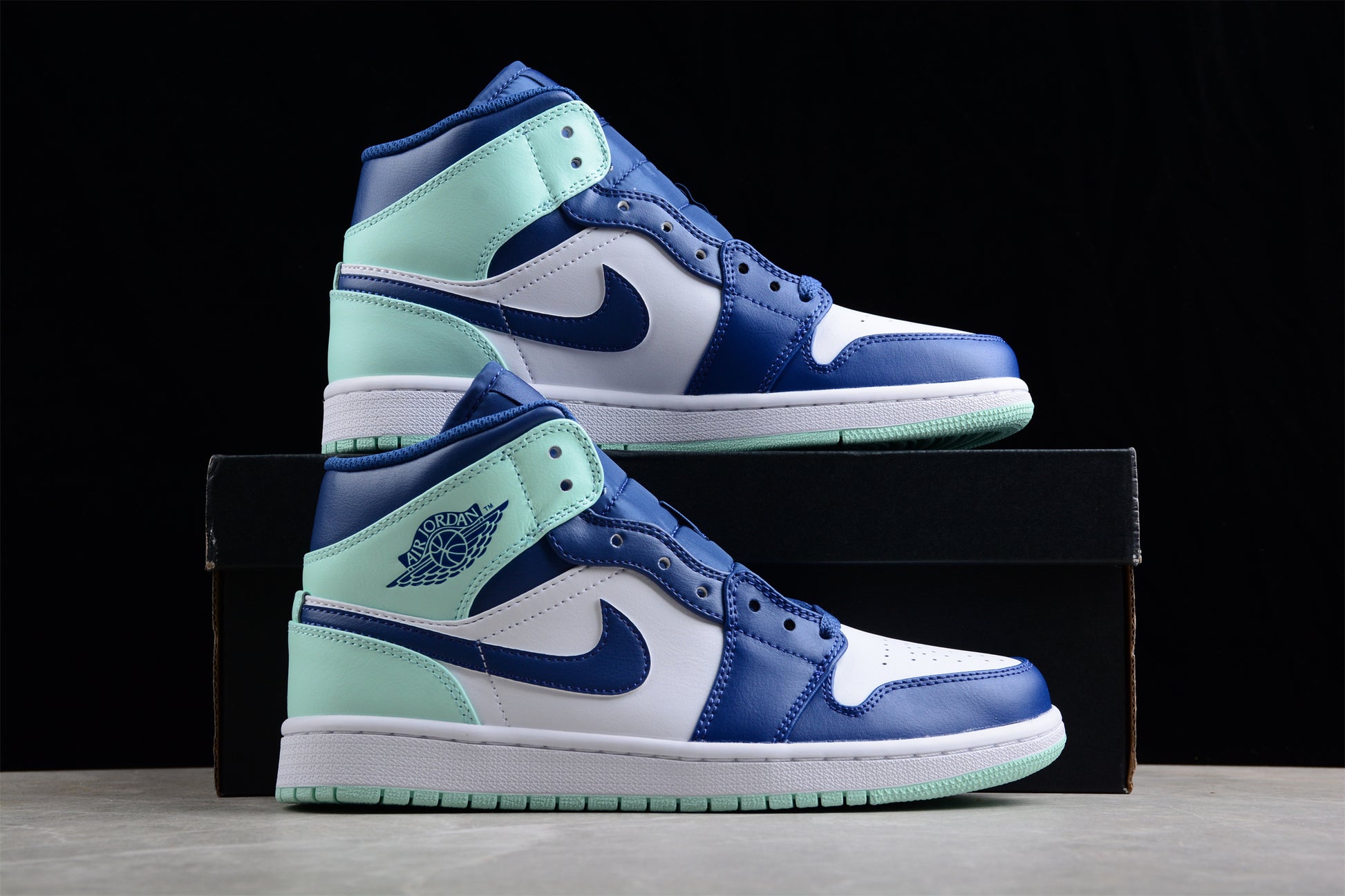Nike Air Jordan 1 Mid Mystic Navy Mint Foam White - Best Reps Website 2025