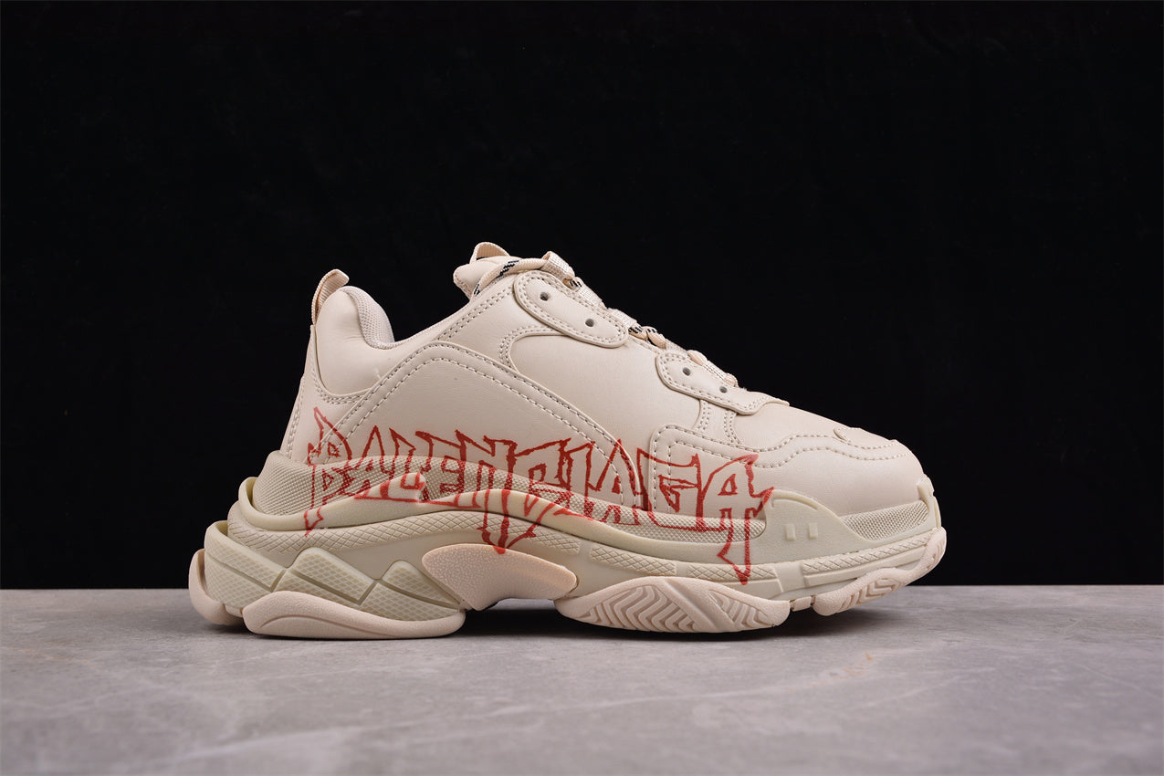 Balenciaga Triple S DIY METAL – Cream/Red - Best Reps Website 2025