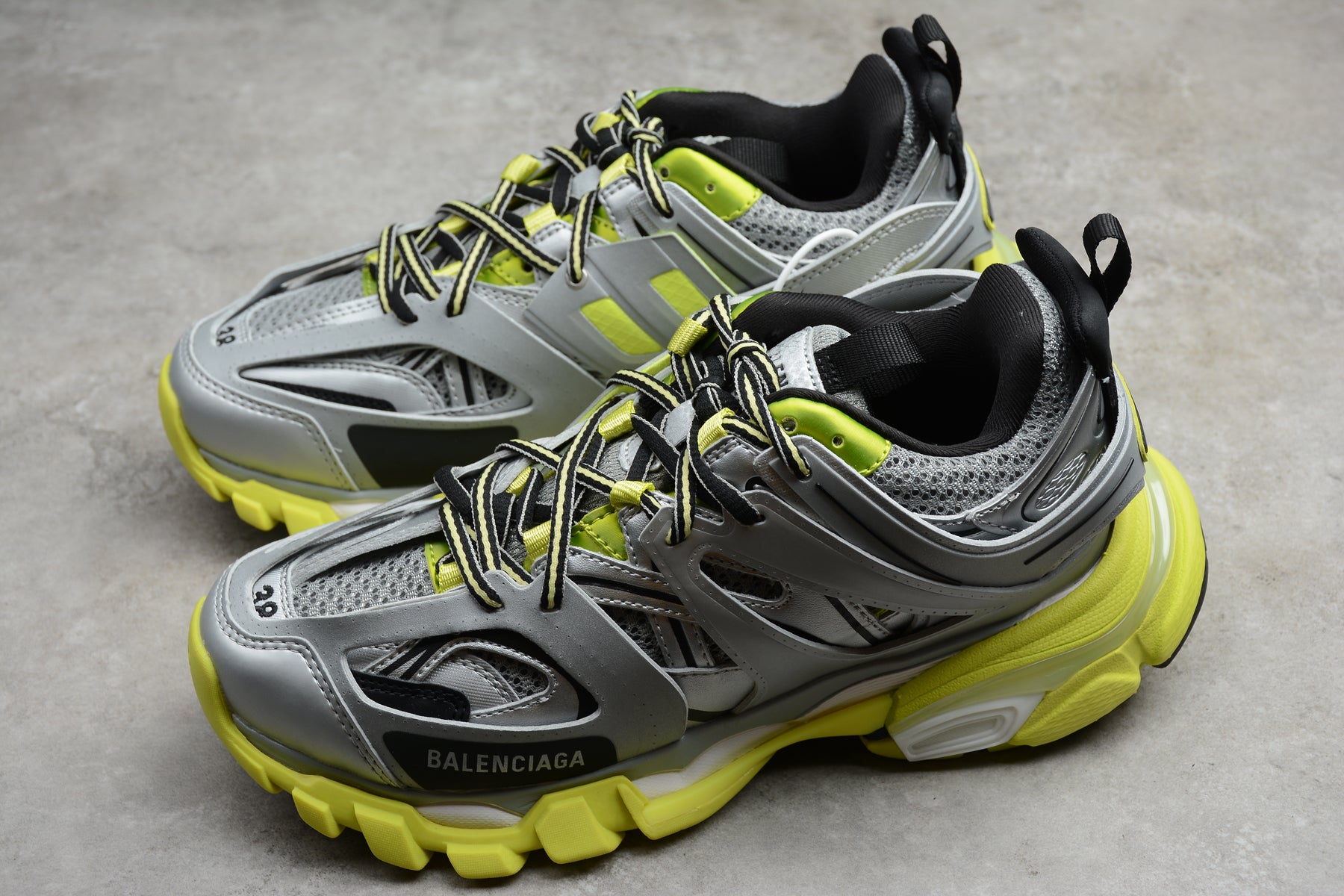 Balenciaga Track Trainers – Silver and Lime Green - Best Reps Website 2025