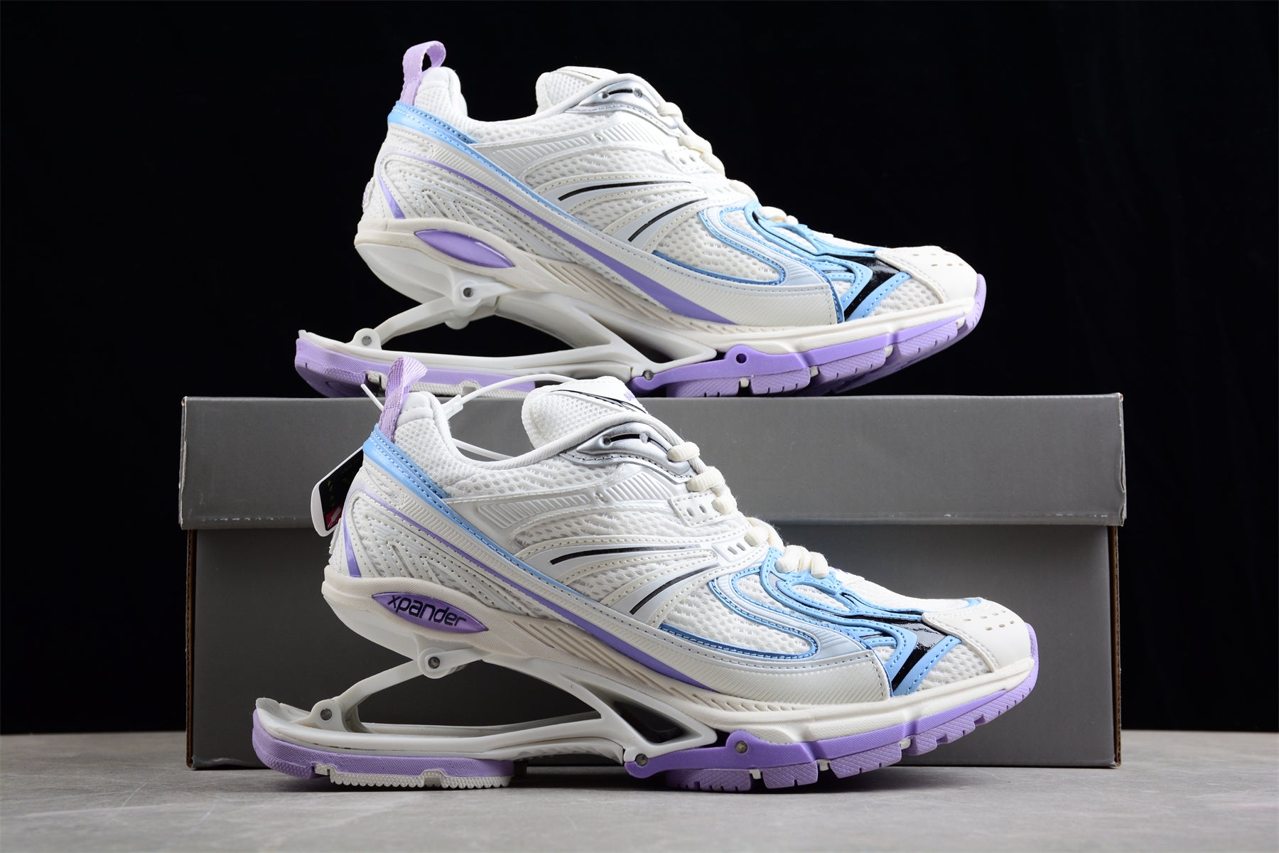 Balenciaga X-Pander Sneaker in White/Purple/Blue - Best Reps Website 2025