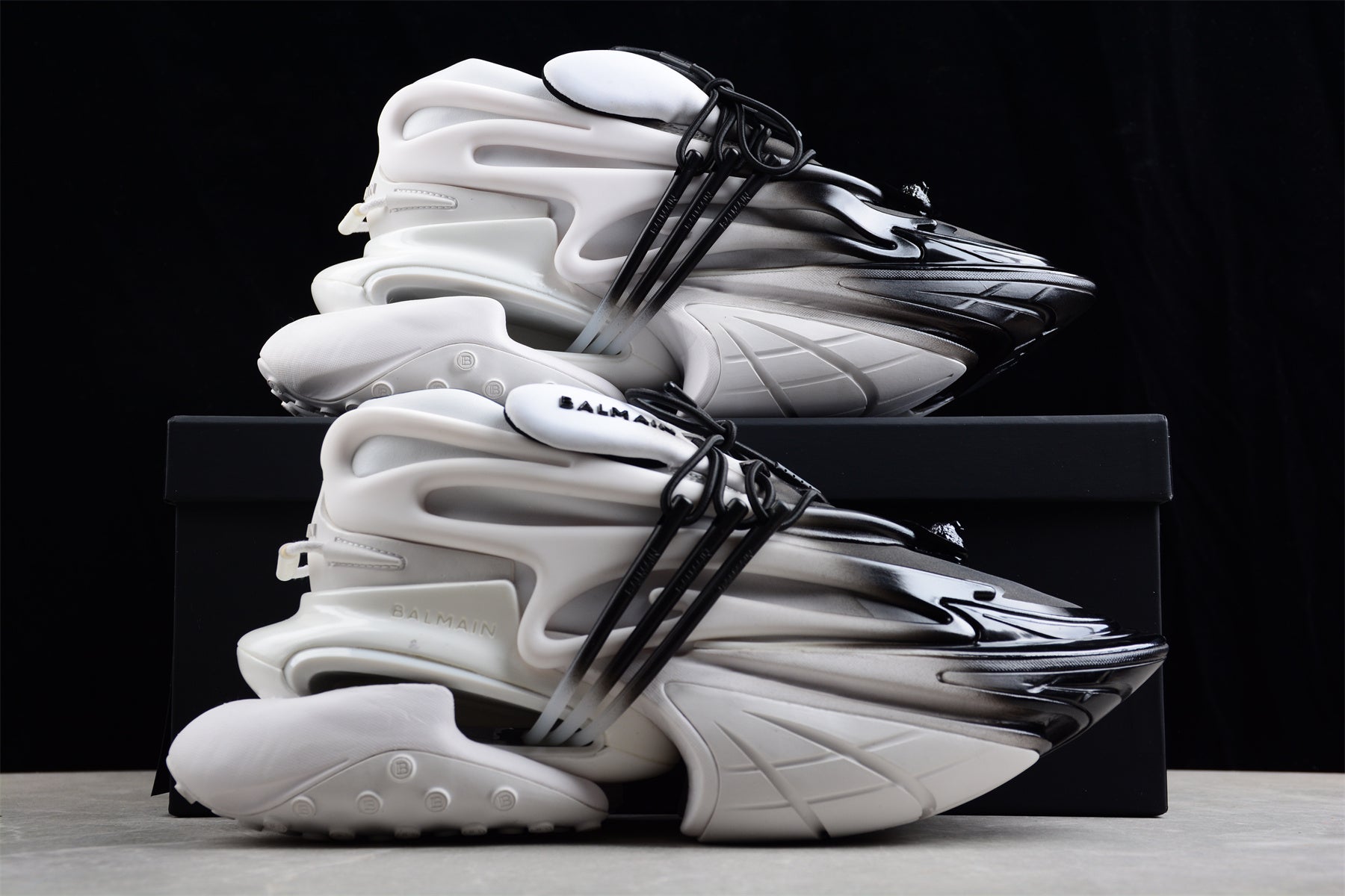 Balmain Unicorn Sneakers in White Gradient – Neoprene &amp; Leather - Best Reps Website 2025